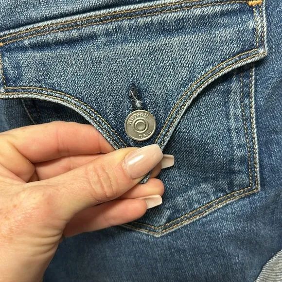 Hudson Jeans Croxley Mis-Rise Denim Shorts, Size 28