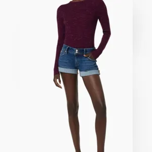 Hudson Jeans Croxley Mis-Rise Denim Shorts, Size 28