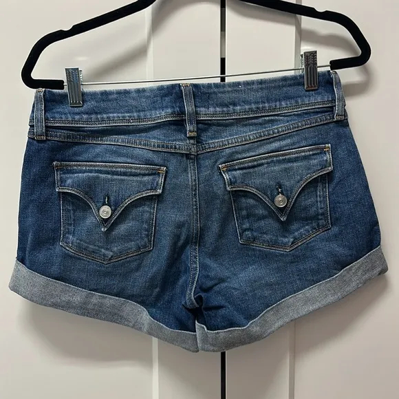 Hudson Jeans Croxley Mis-Rise Denim Shorts, Size 28
