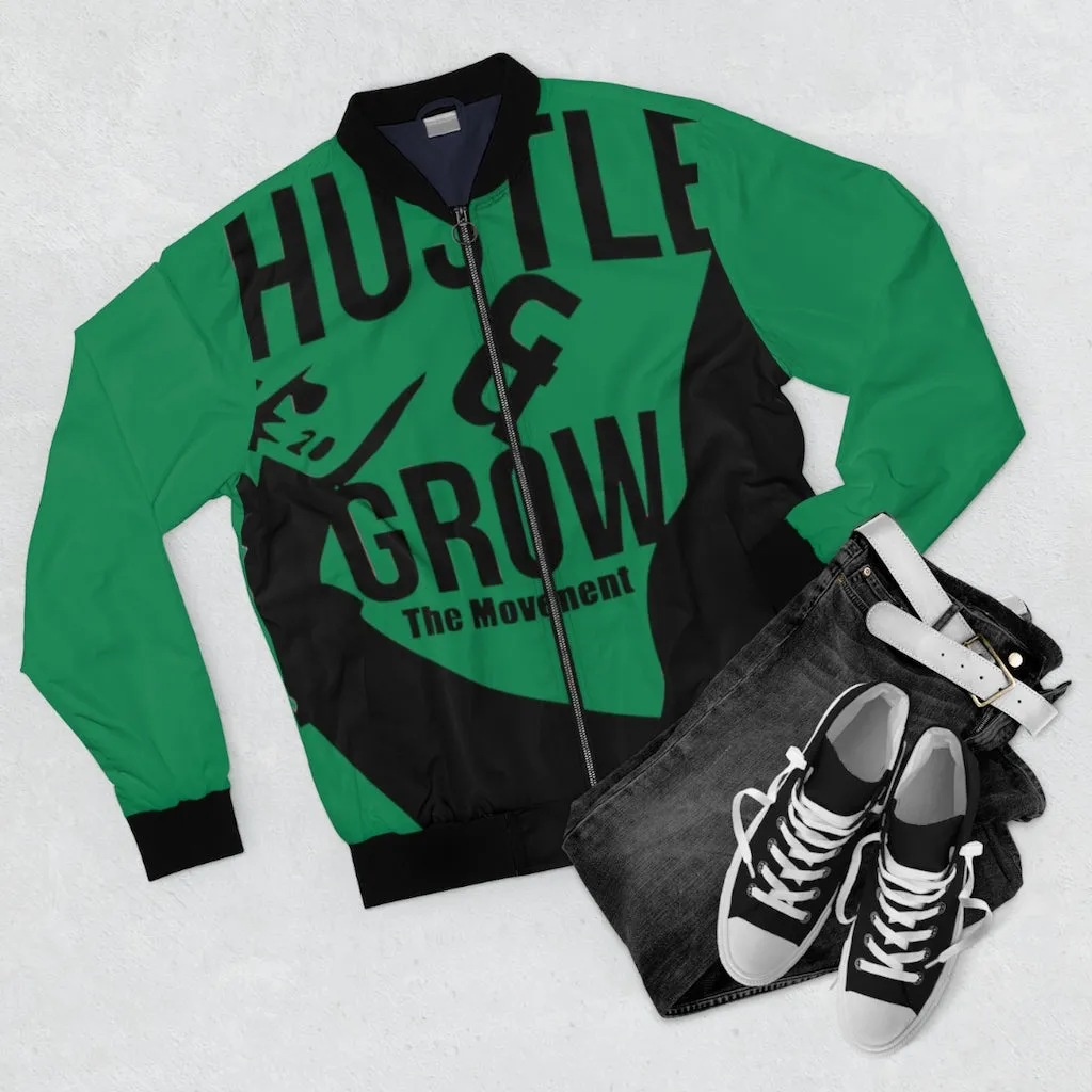 Hustle & Grow Bomber Jacket (Green)