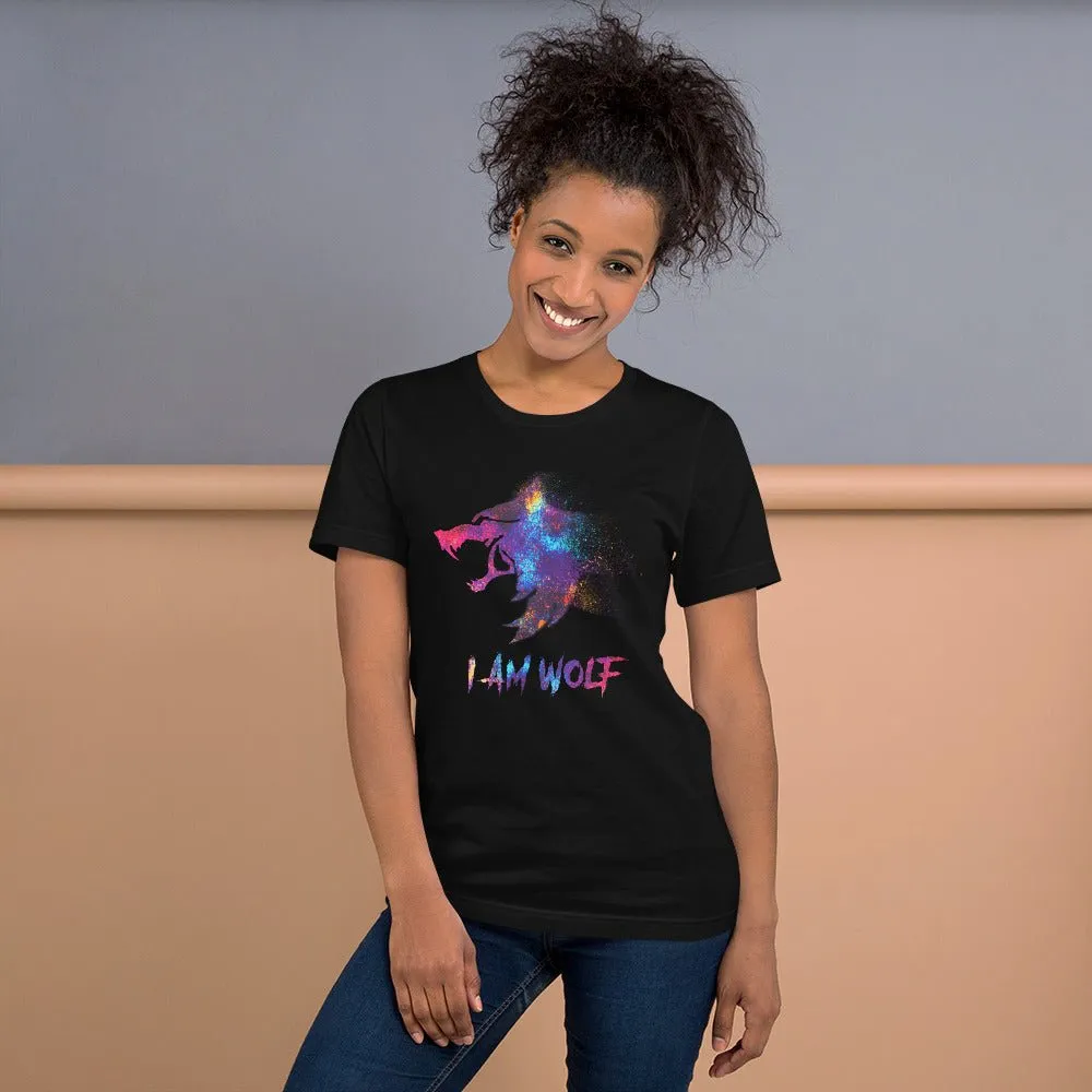I AM WOLF Rainbow Graphic T-Shirt