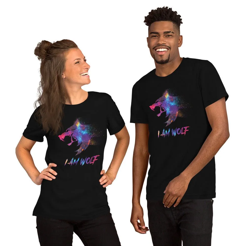 I AM WOLF Rainbow Graphic T-Shirt