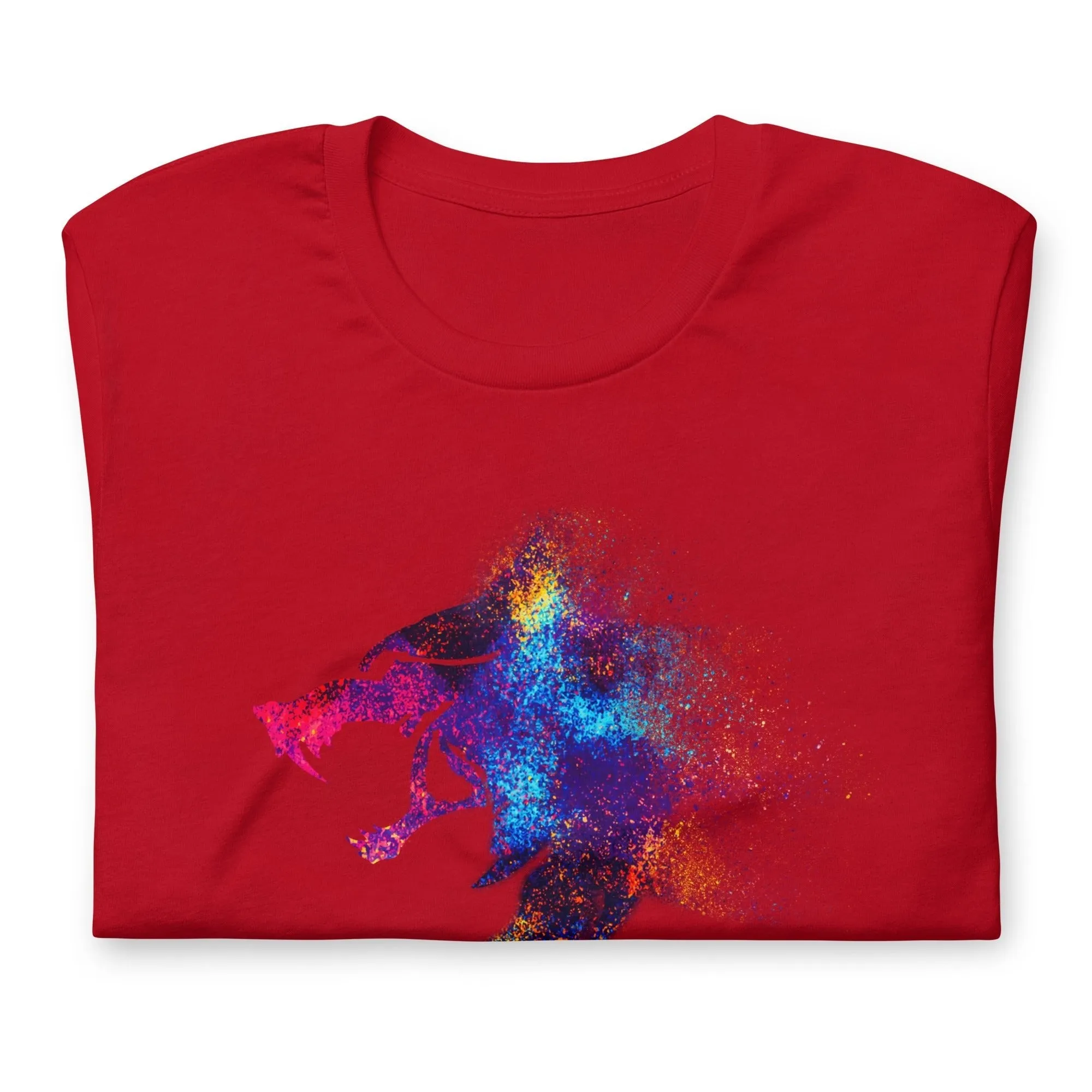 I AM WOLF Rainbow Graphic T-Shirt