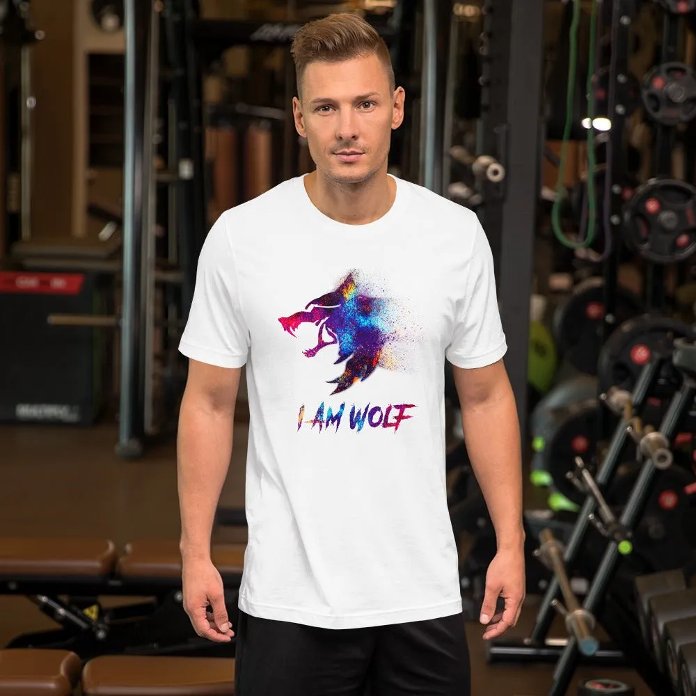 I AM WOLF Rainbow Graphic T-Shirt