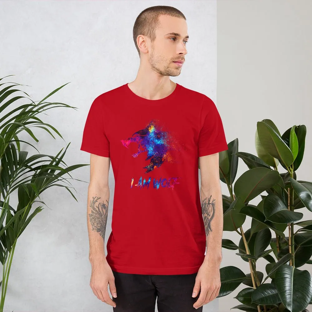 I AM WOLF Rainbow Graphic T-Shirt