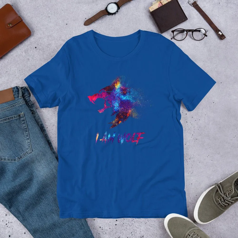 I AM WOLF Rainbow Graphic T-Shirt