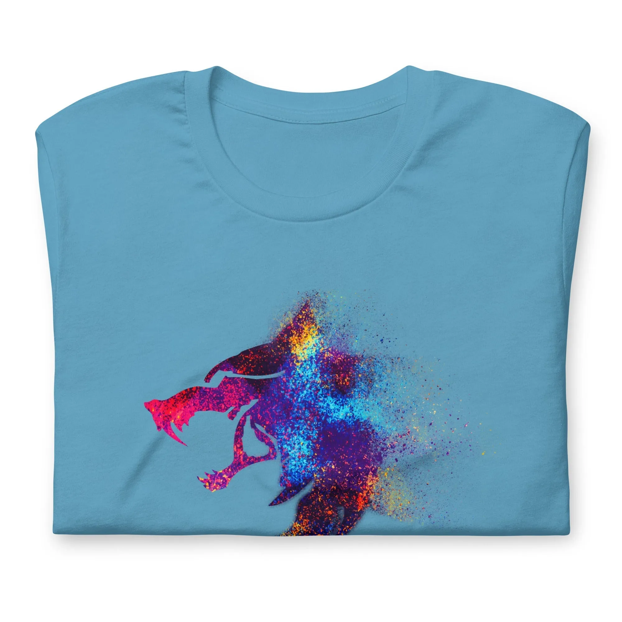 I AM WOLF Rainbow Graphic T-Shirt