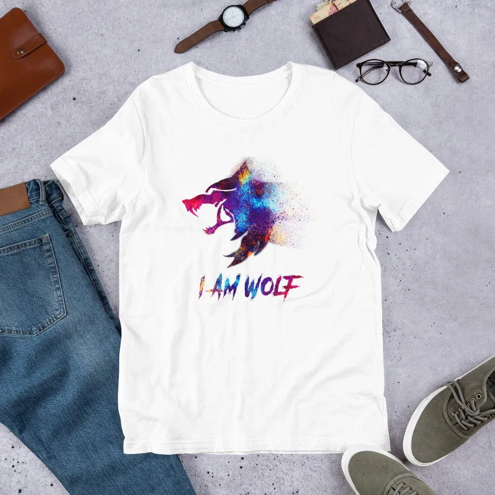 I AM WOLF Rainbow Graphic T-Shirt