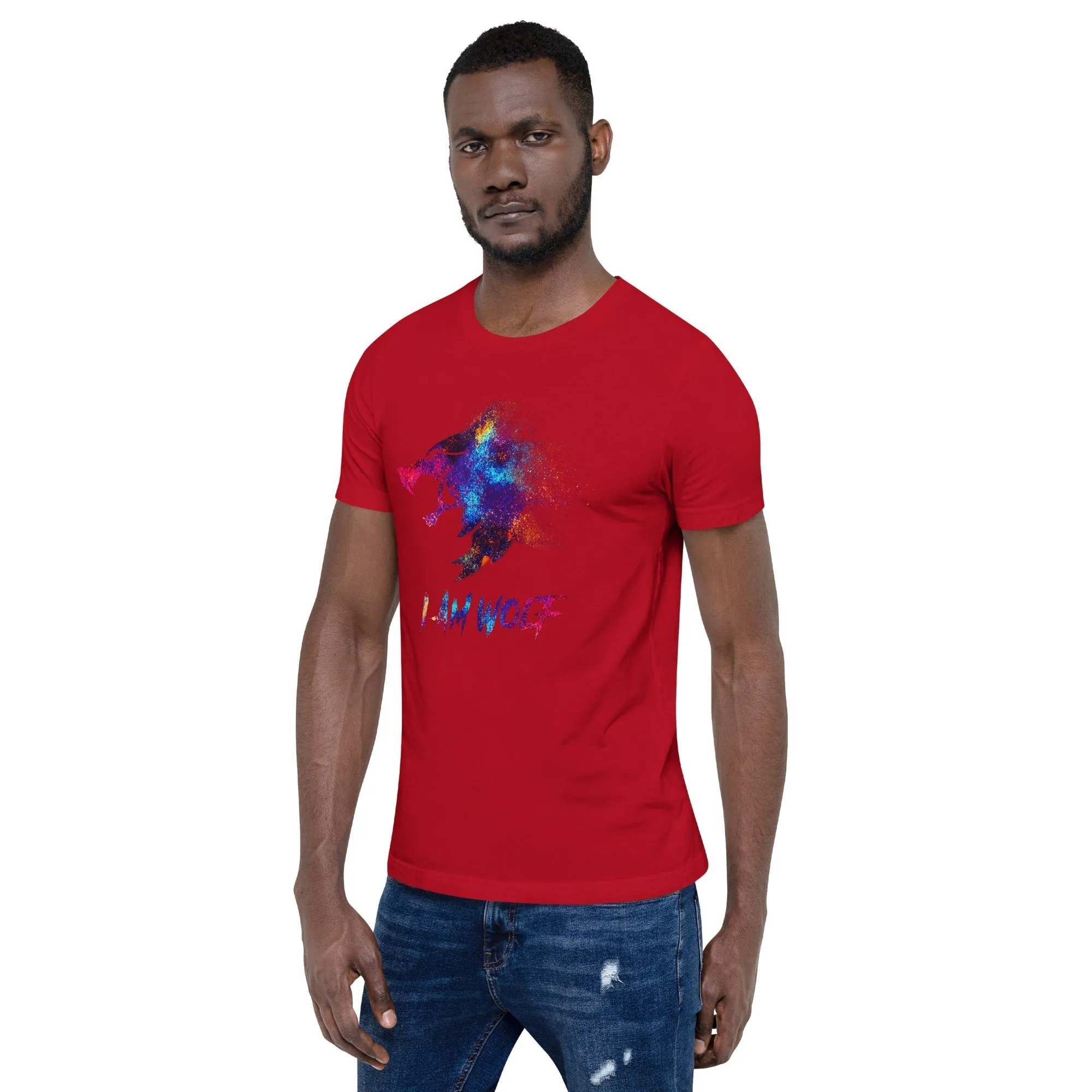 I AM WOLF Rainbow Graphic T-Shirt