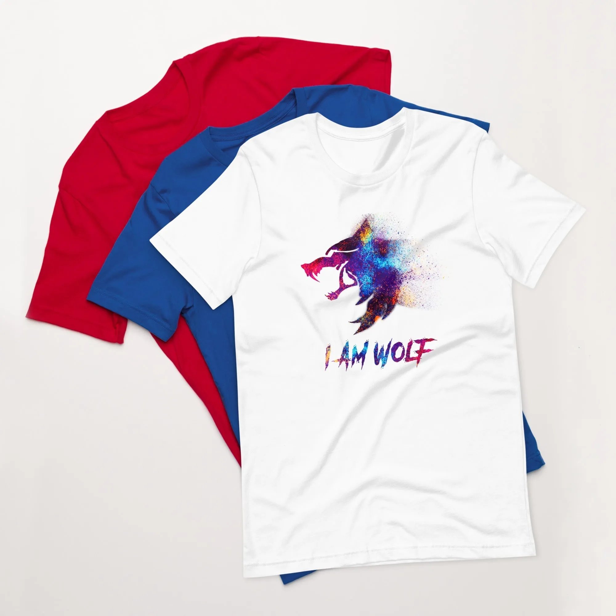 I AM WOLF Rainbow Graphic T-Shirt