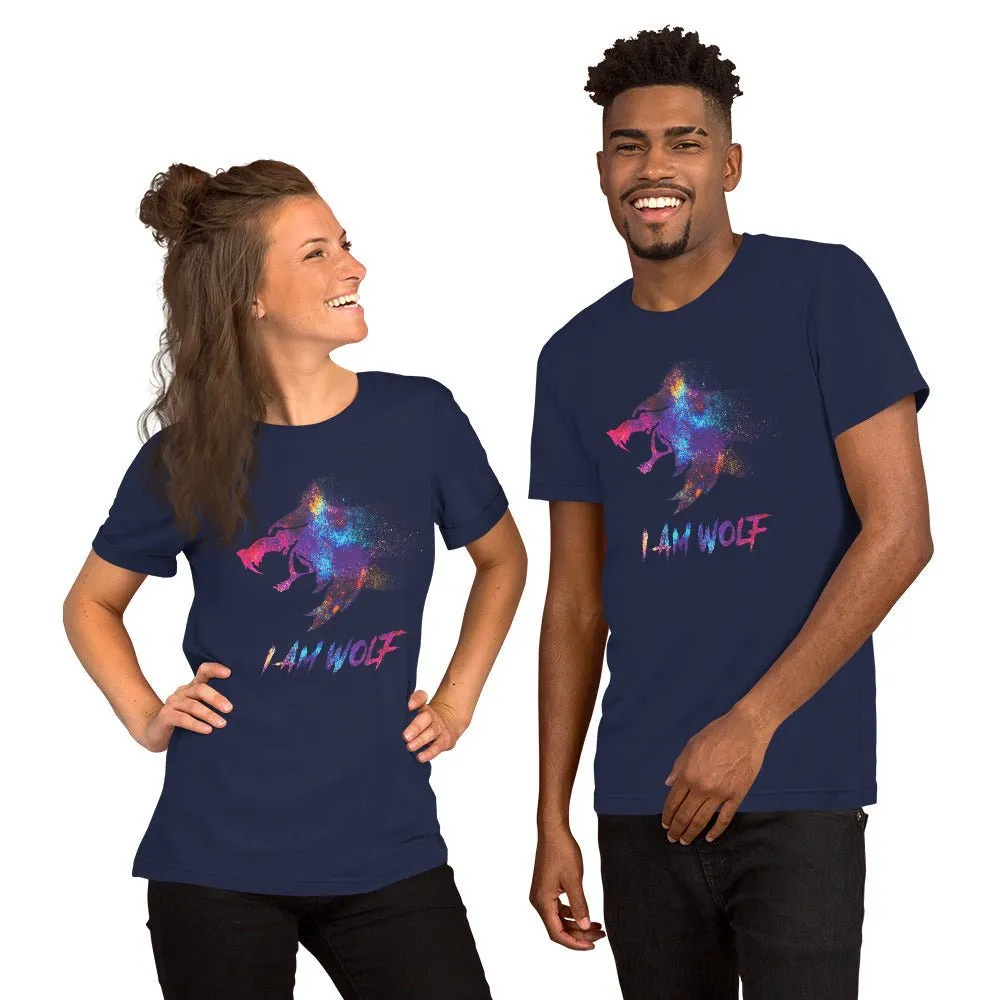 I AM WOLF Rainbow Graphic T-Shirt