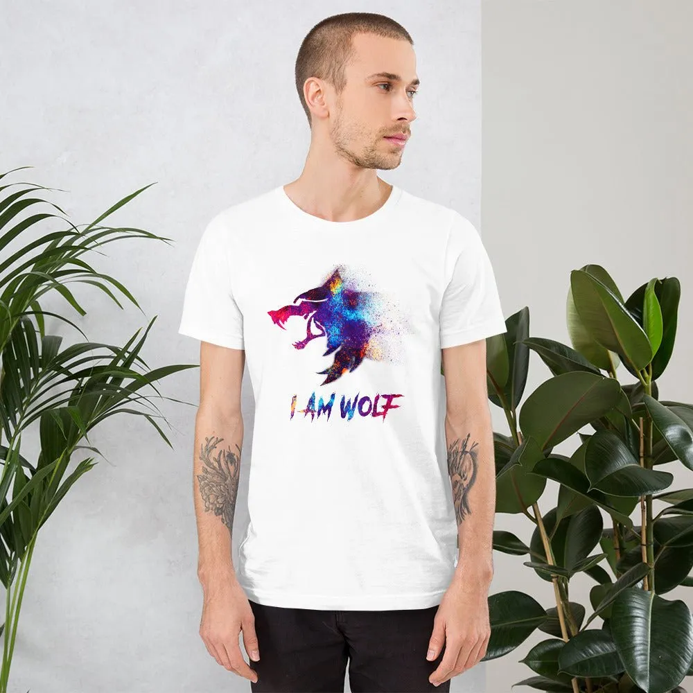 I AM WOLF Rainbow Graphic T-Shirt