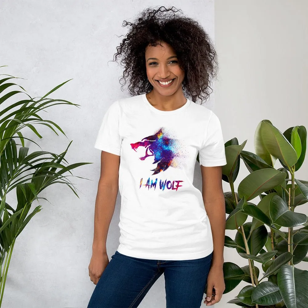 I AM WOLF Rainbow Graphic T-Shirt