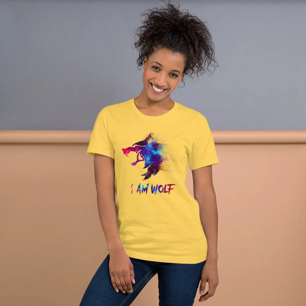 I AM WOLF Rainbow Graphic T-Shirt