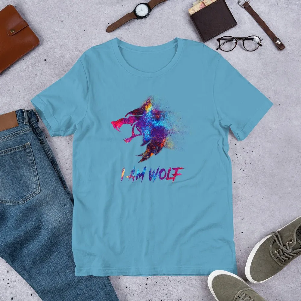 I AM WOLF Rainbow Graphic T-Shirt
