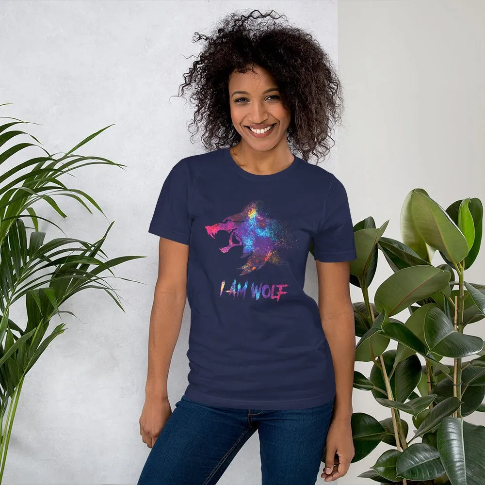 I AM WOLF Rainbow Graphic T-Shirt