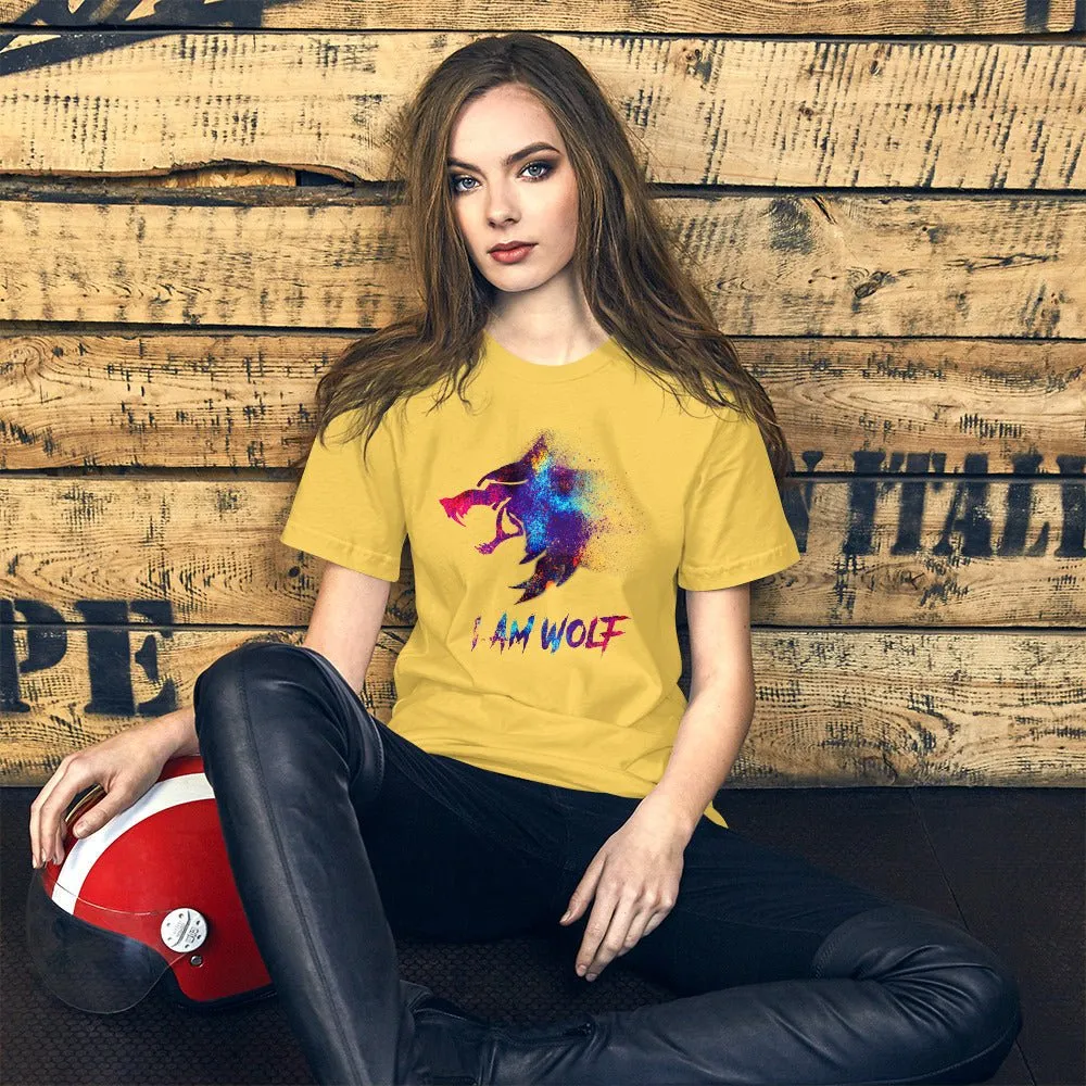 I AM WOLF Rainbow Graphic T-Shirt