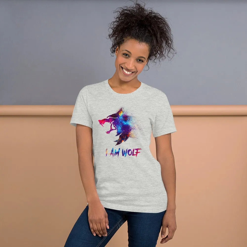 I AM WOLF Rainbow Graphic T-Shirt