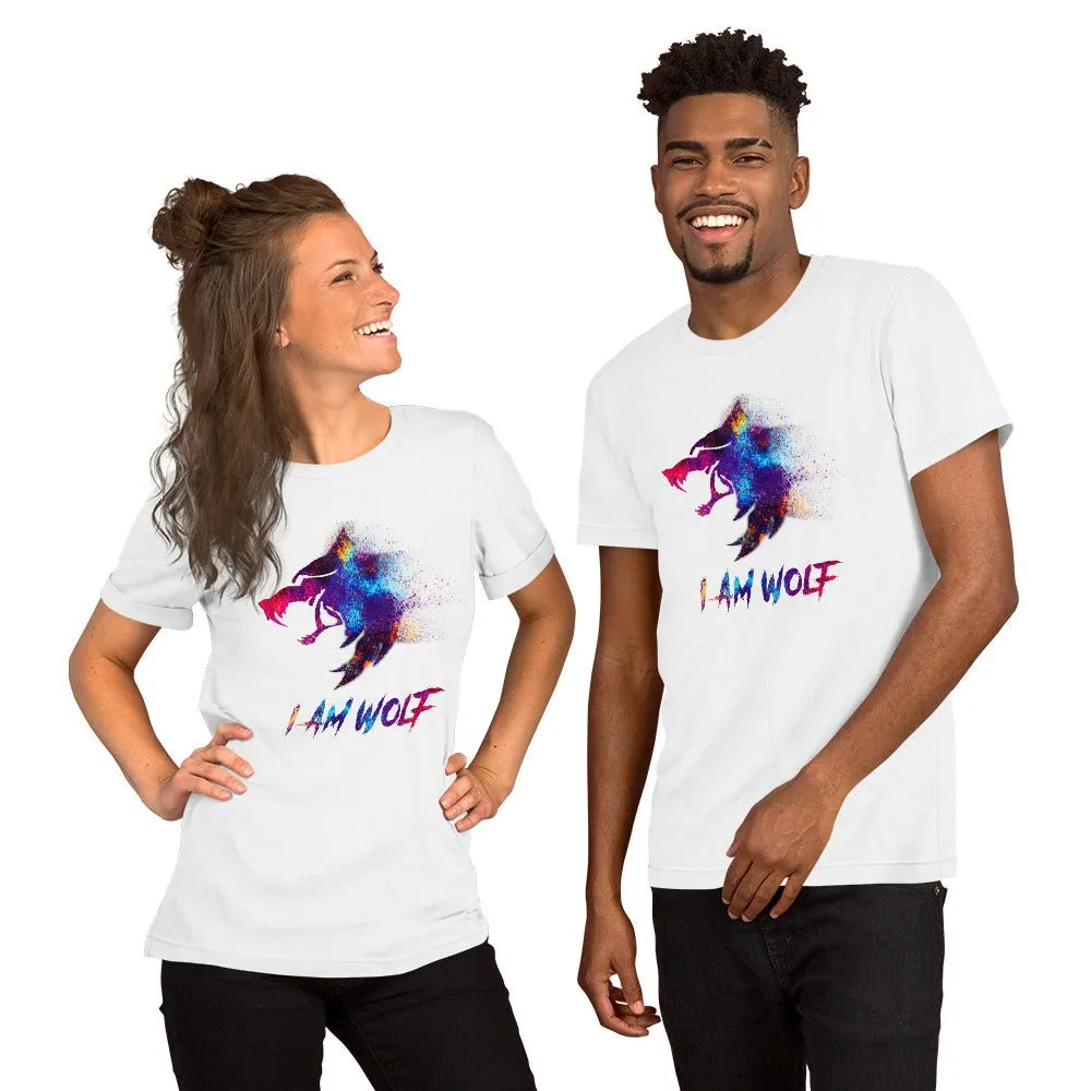 I AM WOLF Rainbow Graphic T-Shirt
