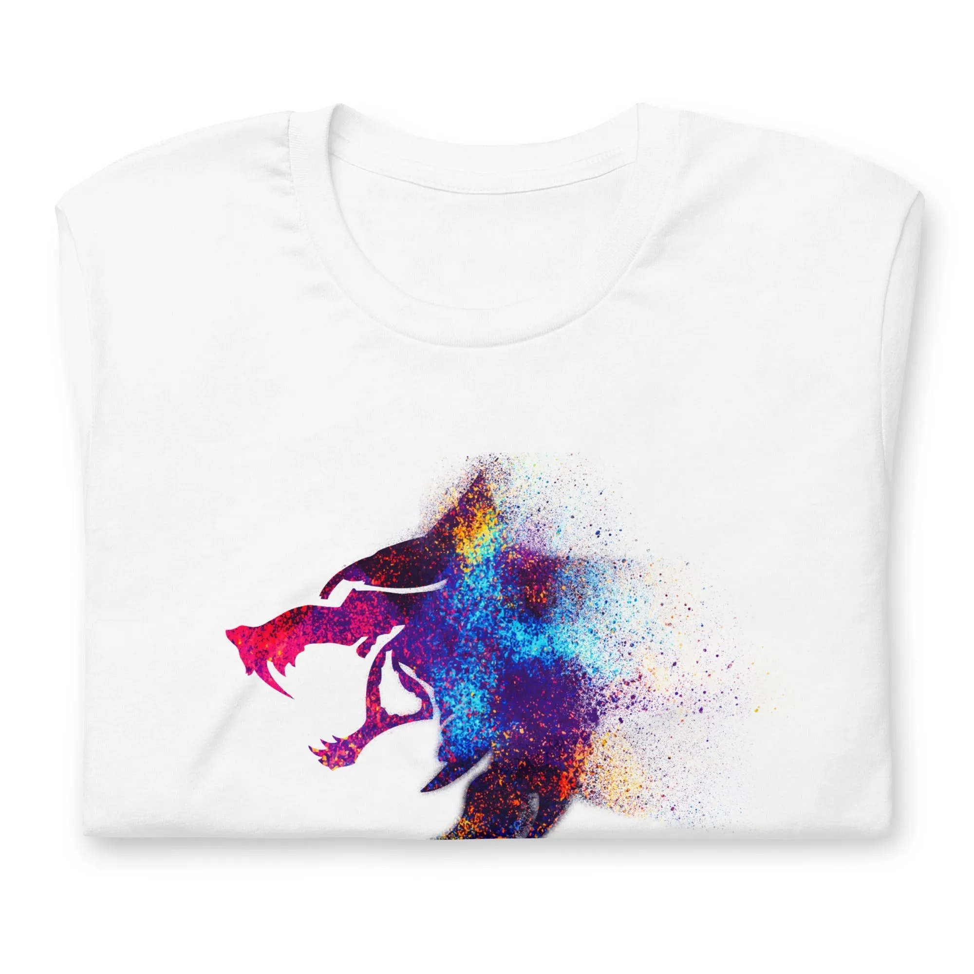 I AM WOLF Rainbow Graphic T-Shirt