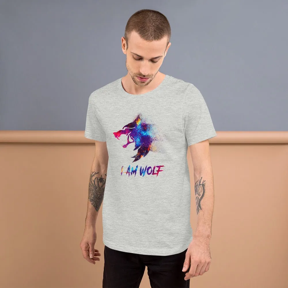 I AM WOLF Rainbow Graphic T-Shirt