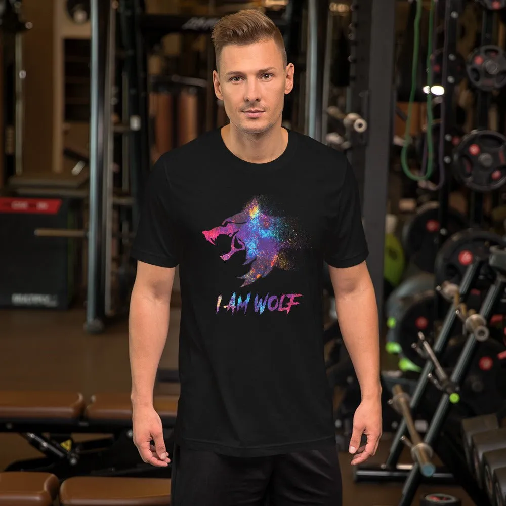 I AM WOLF Rainbow Graphic T-Shirt