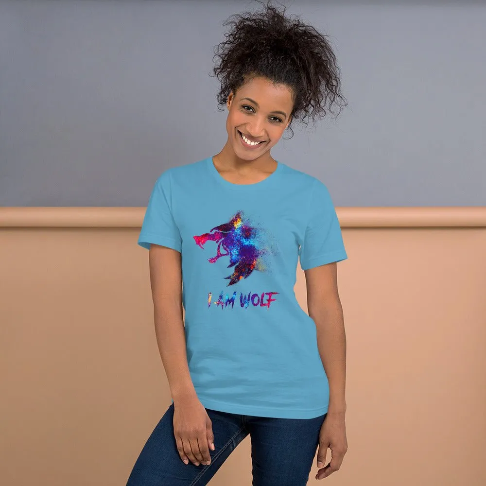 I AM WOLF Rainbow Graphic T-Shirt