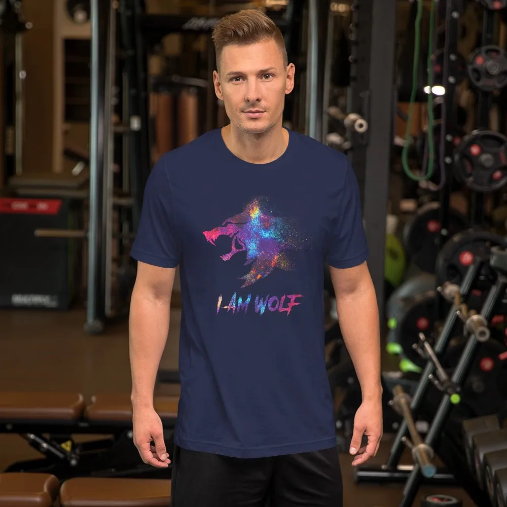 I AM WOLF Rainbow Graphic T-Shirt