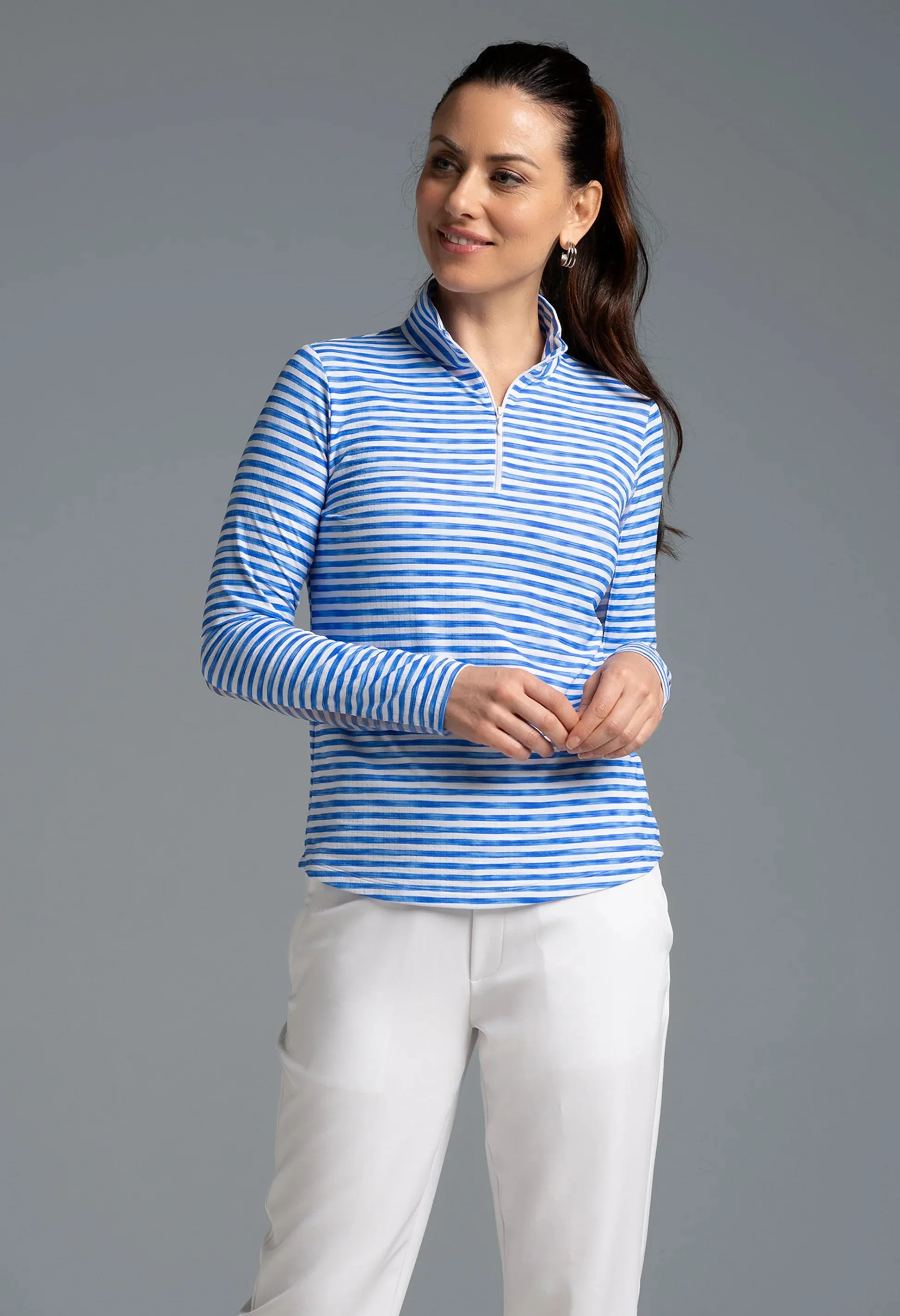 IBKUL Landon Stripe Long Sleeve Top