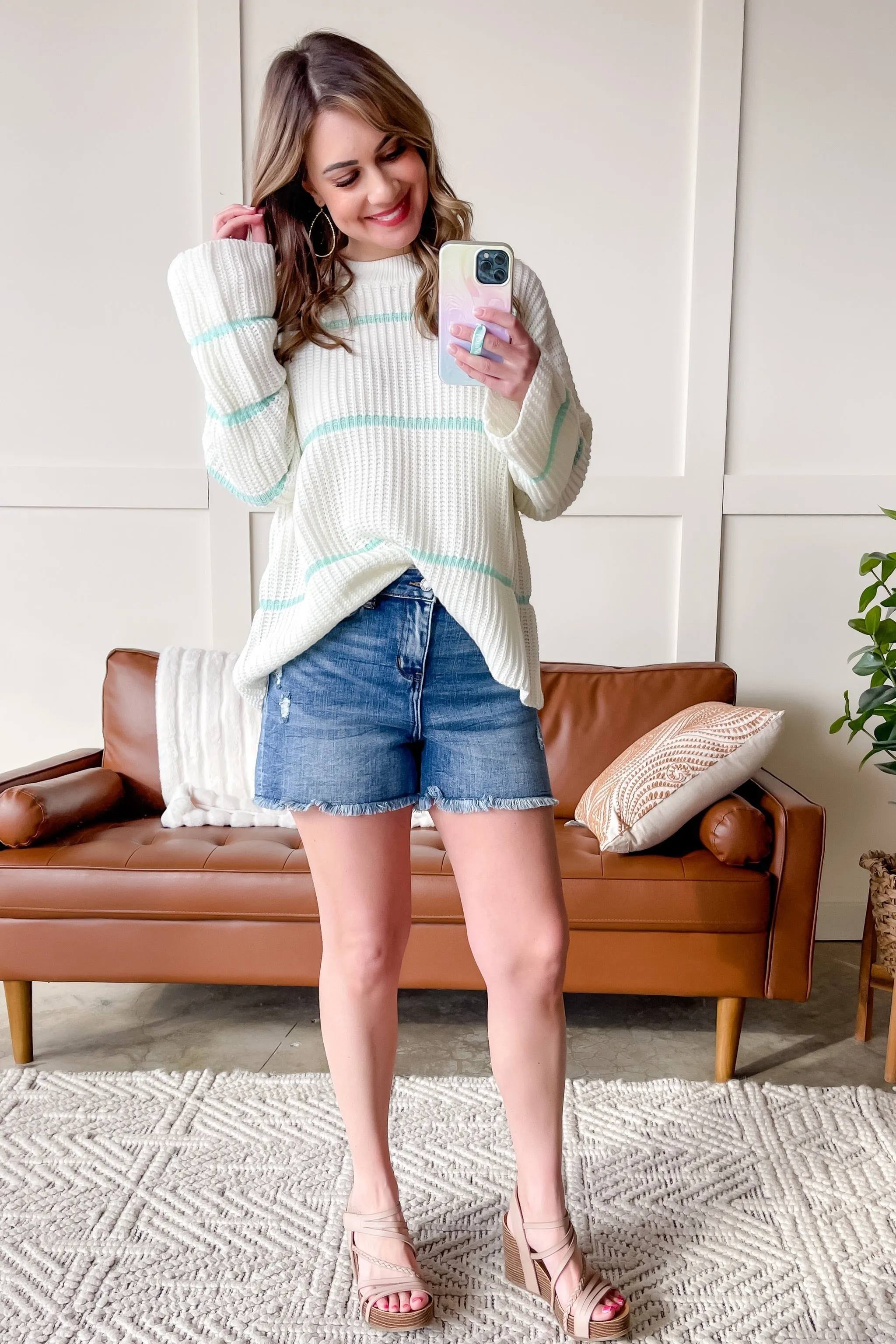 In High Spirits Cut Off Boyfriend Style Judy Blue Jean Shorts