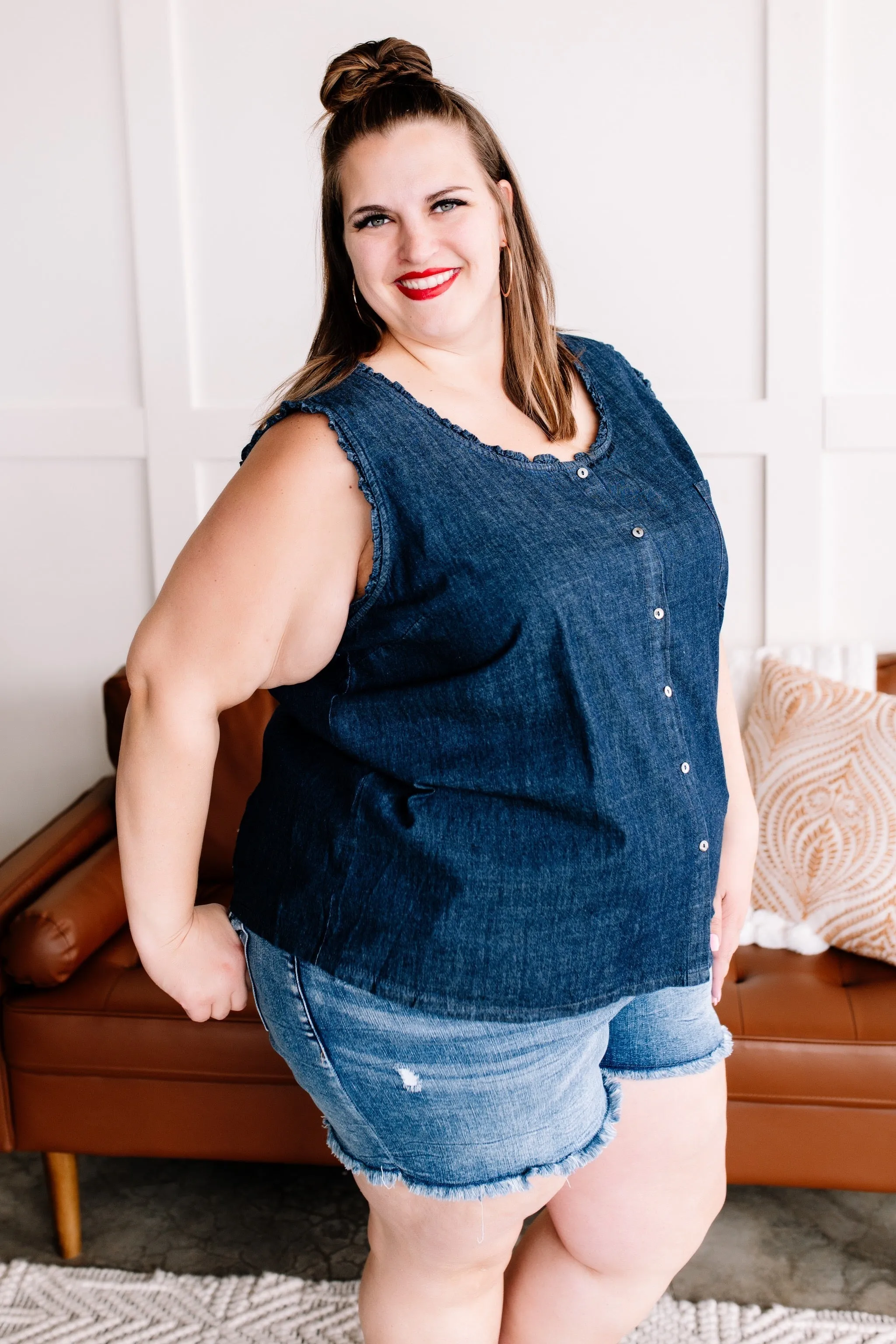 In High Spirits Cut Off Boyfriend Style Judy Blue Jean Shorts