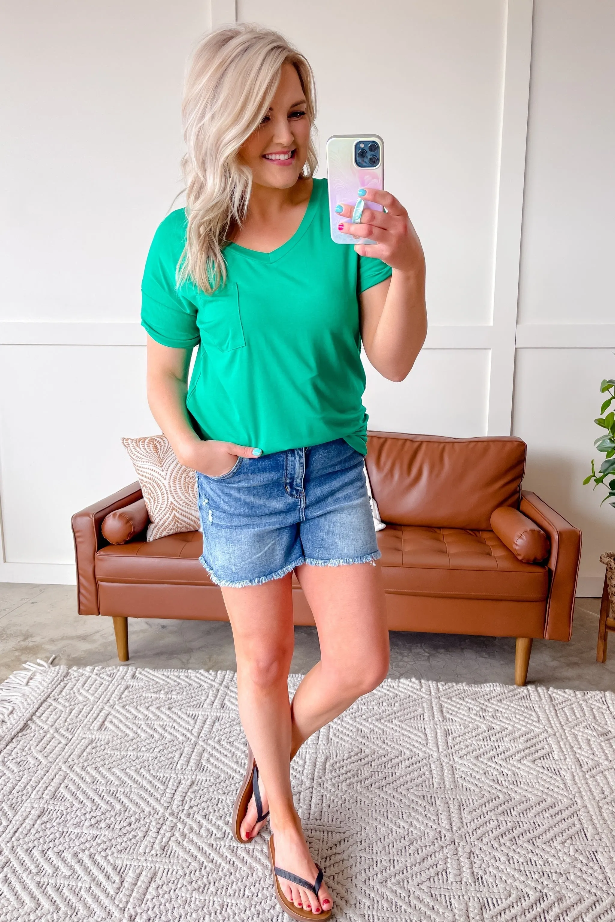 In High Spirits Cut Off Boyfriend Style Judy Blue Jean Shorts
