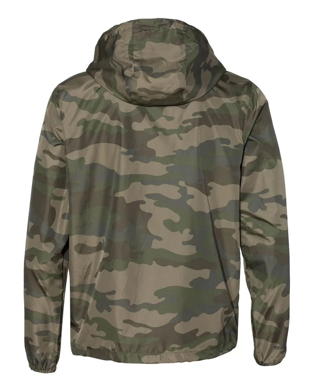 Independent Unisex Lightweight Windbreaker Full-Zip Jacket Forest Camo
