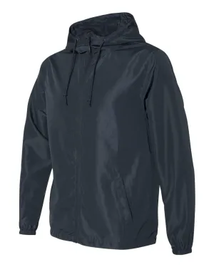 Independent Unisex Lightweight Windbreaker Full-Zip Jacket Navy
