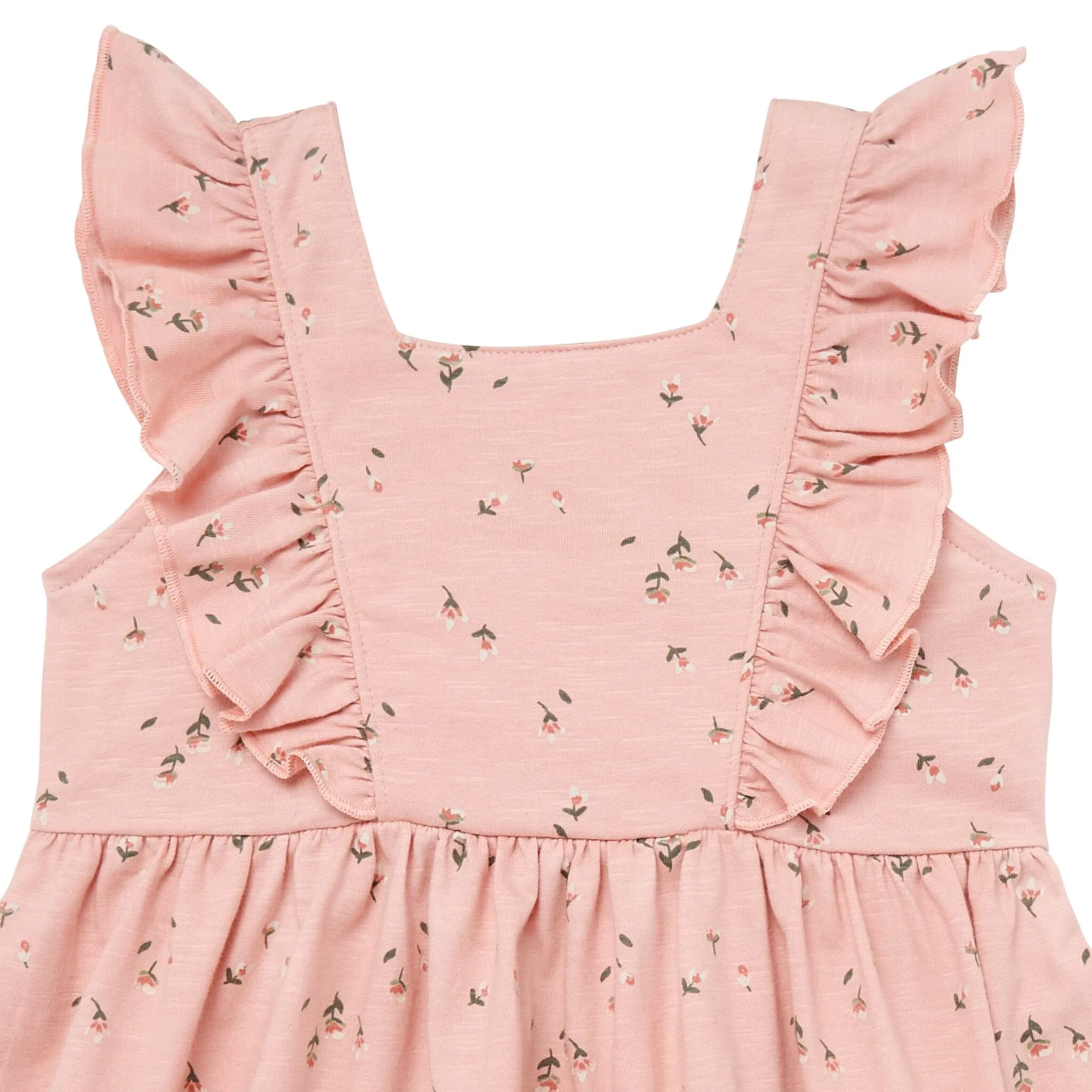 Infant & Toddler Girls Rose Tulips Bow Back Dress