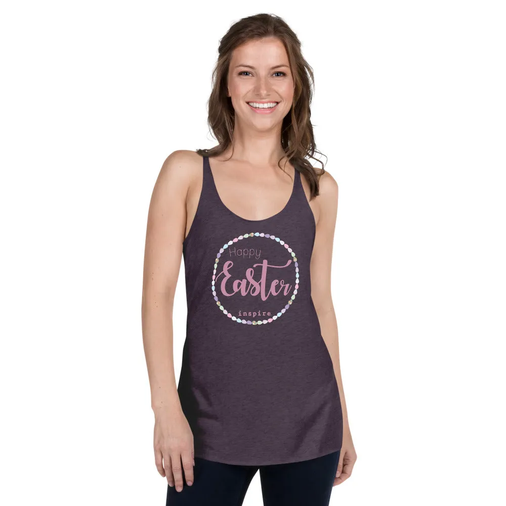 inspire Happy Easter Women's Racerback Tank