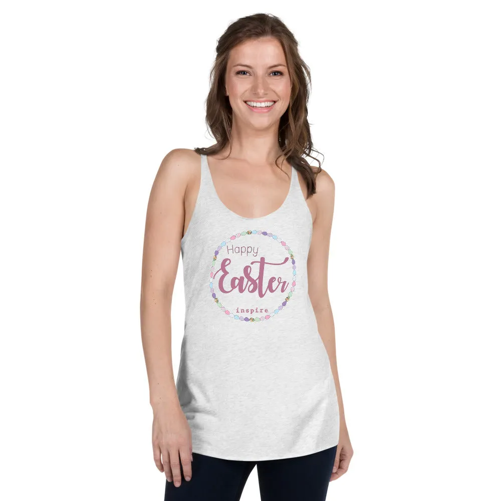 inspire Happy Easter Women's Racerback Tank
