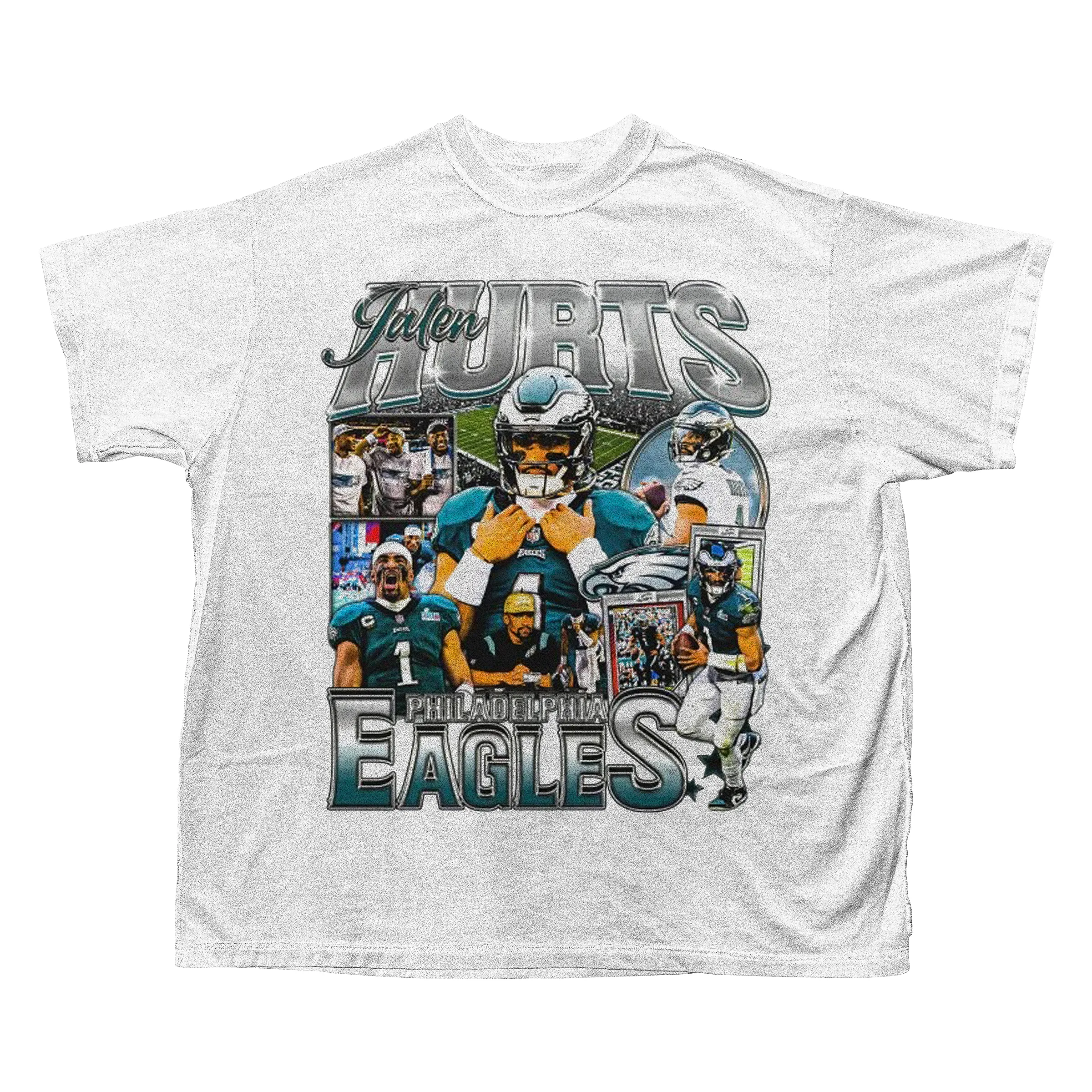 JALEN HURTS BOOTLEG T-SHIRT (WHITE)
