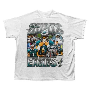 JALEN HURTS BOOTLEG T-SHIRT (WHITE)
