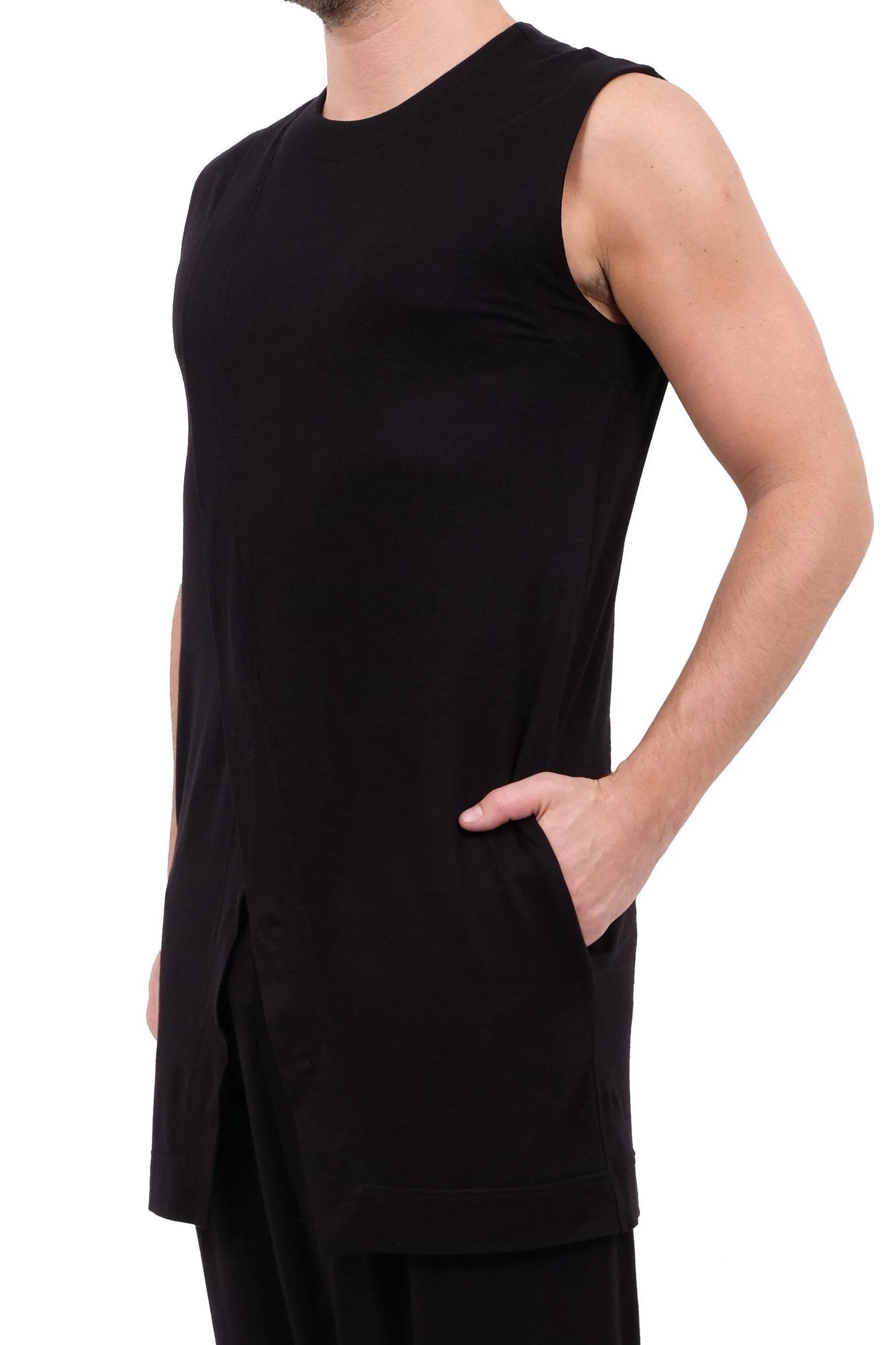 Jersey Wrap Sleeveless Top