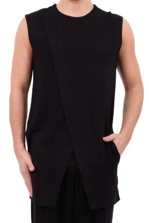 Jersey Wrap Sleeveless Top