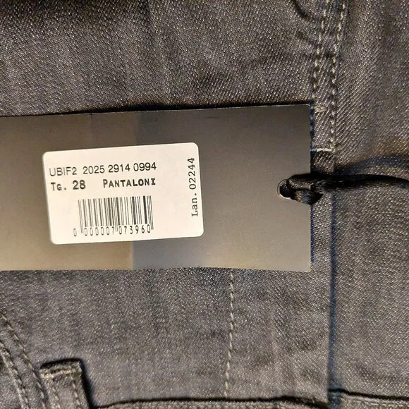 John Richmond Dark Gray Denim Shorts Sz 28 NWT