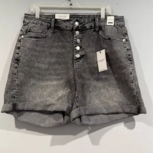 Judy Blue Gray Washed High Waist Denim Shorts - Size 2XL