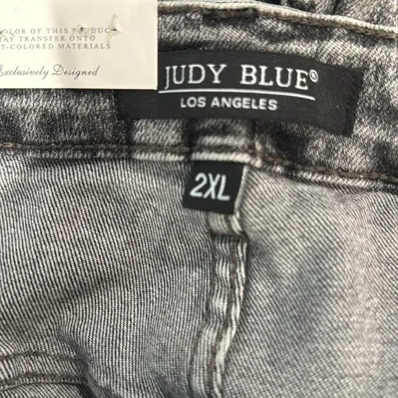 Judy Blue Gray Washed High Waist Denim Shorts - Size 2XL