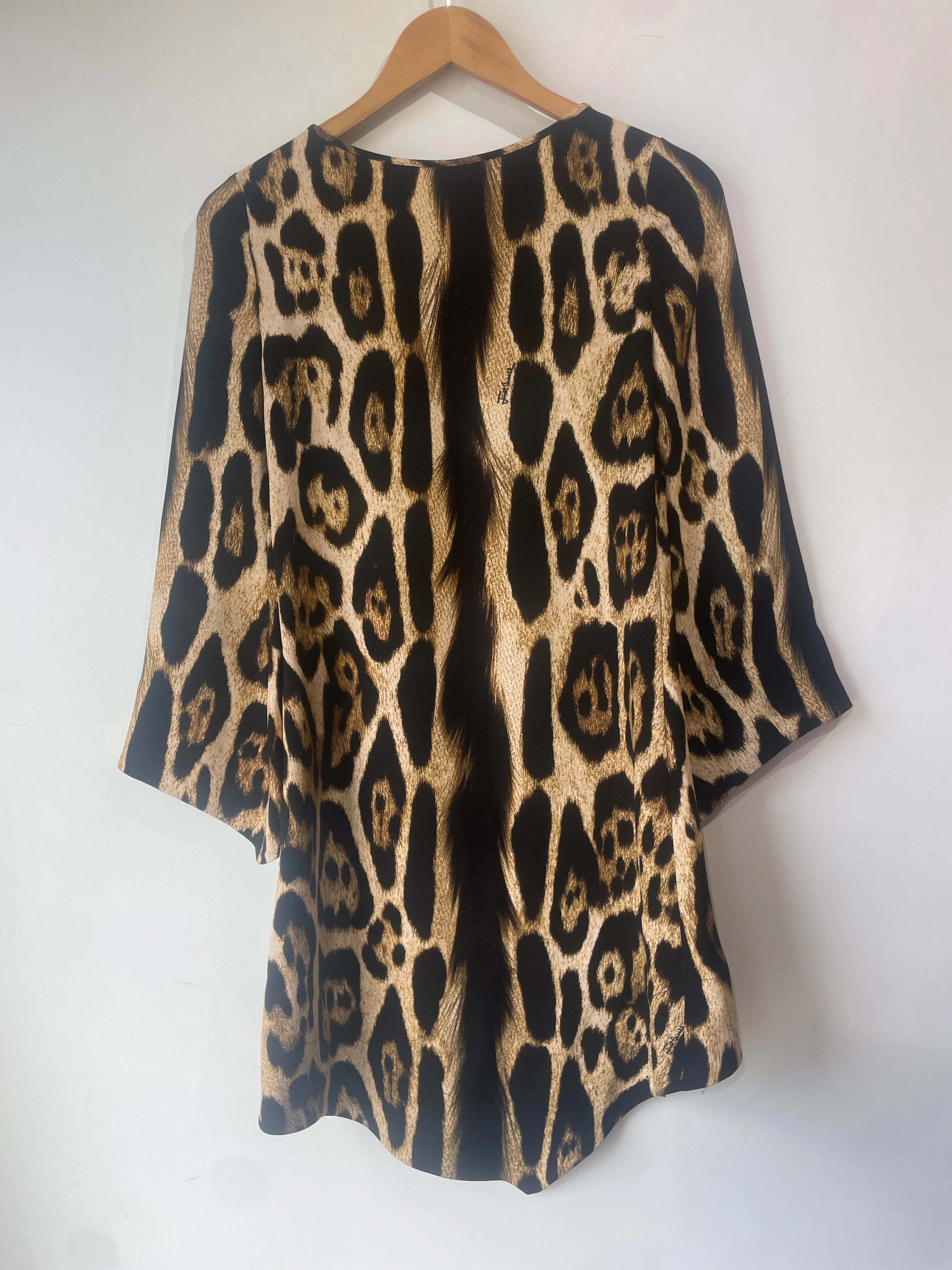Just Cavalili Leopard Asymmetrical Dress