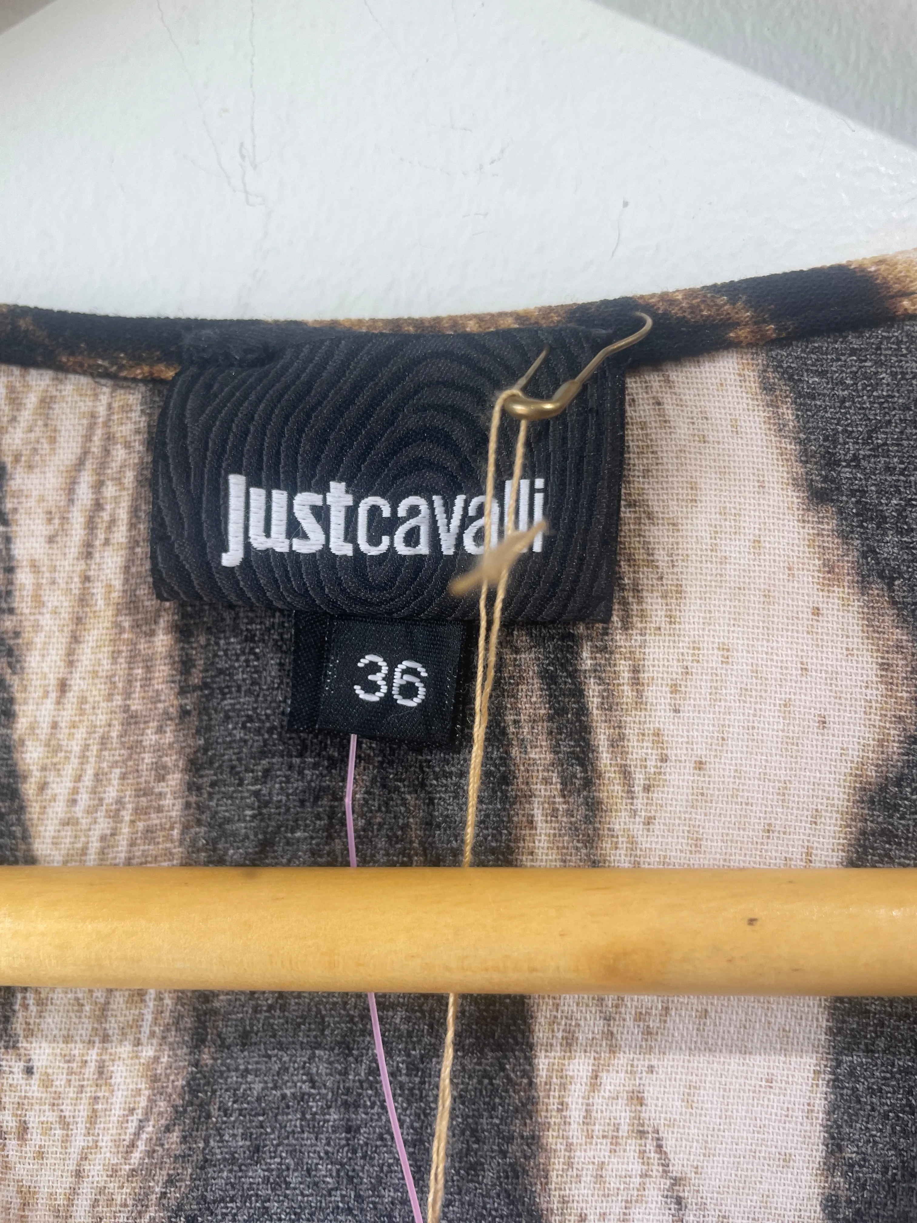 Just Cavalili Leopard Asymmetrical Dress