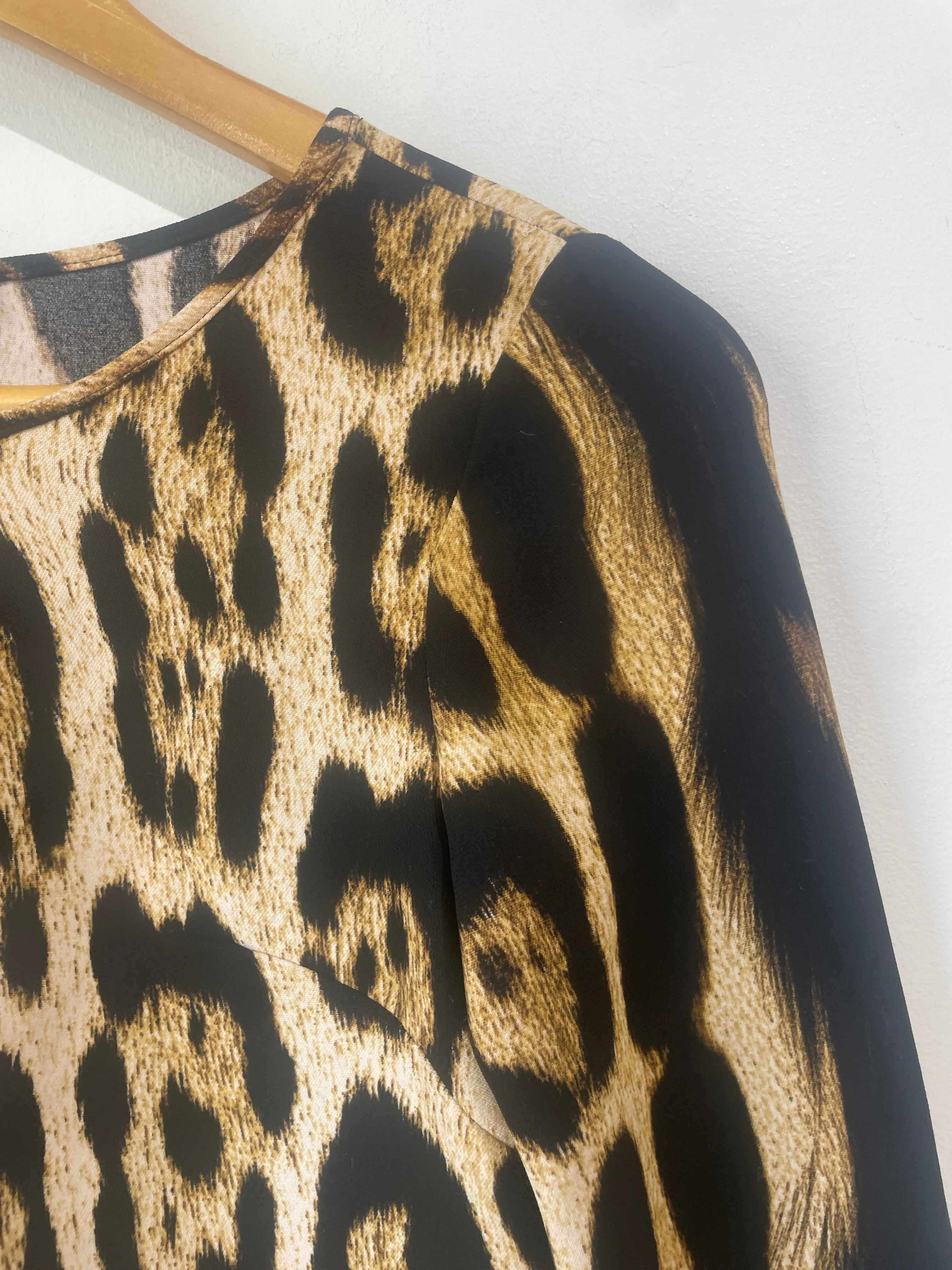 Just Cavalili Leopard Asymmetrical Dress