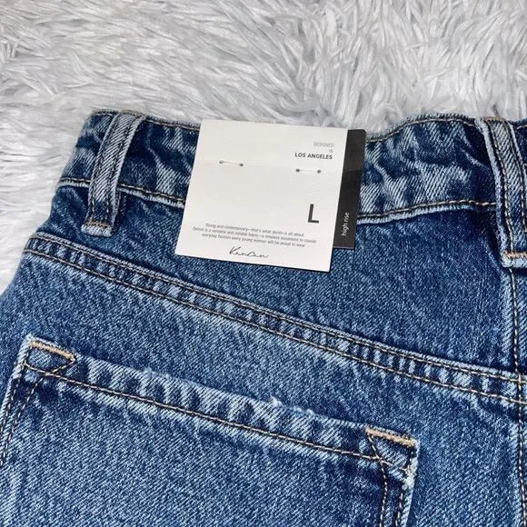 Kancan distressed hi rise shorts large
