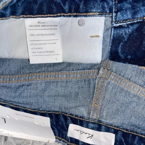 Kancan distressed hi rise shorts large