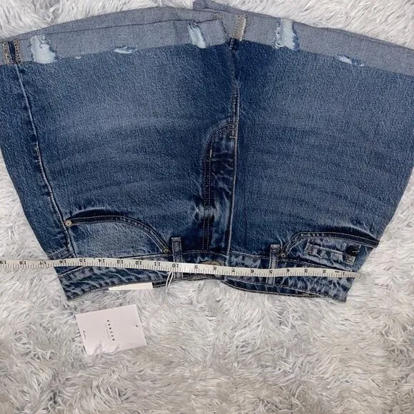 Kancan distressed hi rise shorts large